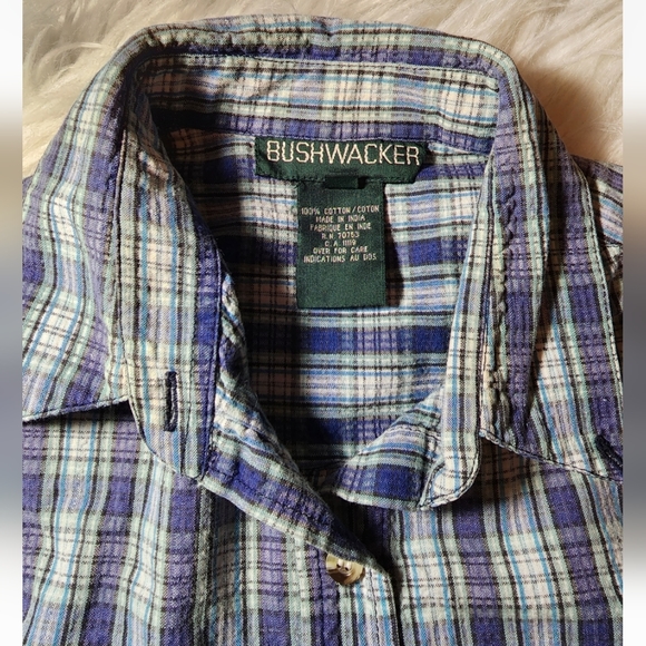 VINTAGE Plaid Bushwacker Sleeveless Button Up Shirt - Picture 4 of 10